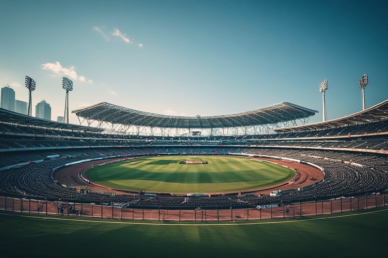 Sheikh Zayed Cricket Stadium Abu Dhabi during match day